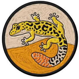 Lizard Patch for Clothes Scaled Reptile Desert – Embroidered Iron on Patch for Backpack Jacket - Fabric Patches for Clothes Souvenirs & Gifts for Animal Lovers ID45095