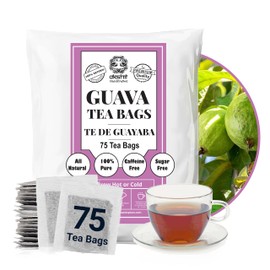 Premium Guava Leaf Tea, 75 TeaBags, 100% Natural Guava Leaves Tea, Te De Hojas de Guayaba, Caffeine Free, Sugar Free, Non-GMO. by Akshit