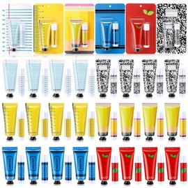 24 Set Back to School Teacher Appreciation Gift Bulk for Women Lip Balm Hand Cream Honey Flavor Lotion First Day Welcome Thank You Gift for Tam Staff Employees Coworkers