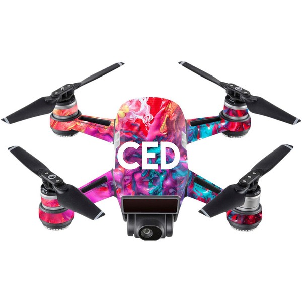 MightySkins Skin Compatible with DJI Spark Mini – Juiced Up | Protective, Durable, and Unique Vinyl Decal wrap Cover | Easy to Apply, Remove, and Change Styles | Made in The USA