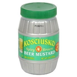 Kosciusko Spicy Brown Beer Mustard 9 OZ Jars (Pack of 3)