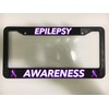 EHAKB Frame Epilepsy Awareness Purple Ribbon Cure Black License Plate