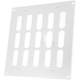 Vent Systems 200 x 200 mm / 8" x 8" Inch Vent Cover - White Adjustable Metal Grill Cover - Air Supply Ventilation - Metal Grate - Vent Covers/Grilles for Heating/Cooling, Home, Kitchen, Bathroom