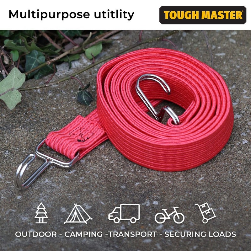 TOUGH MASTER Bungee Cord with Hooks Adjustable, Elastic Stretchable Heavy