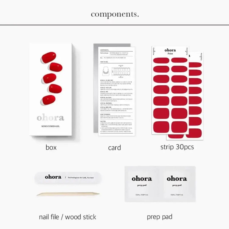 Ohora Semi Cured Gel Nail Strips Set