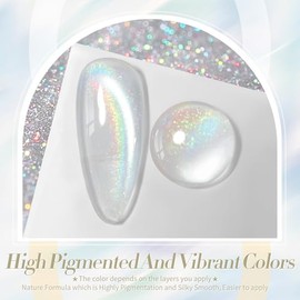 Born Pretty Cat Magnetic Eye Gel Laser Holographisch - UV Nagellack Glitzer Holo Keramik Gel Nagellack Manik√ºre und Nagelkunst DIY zu Hause