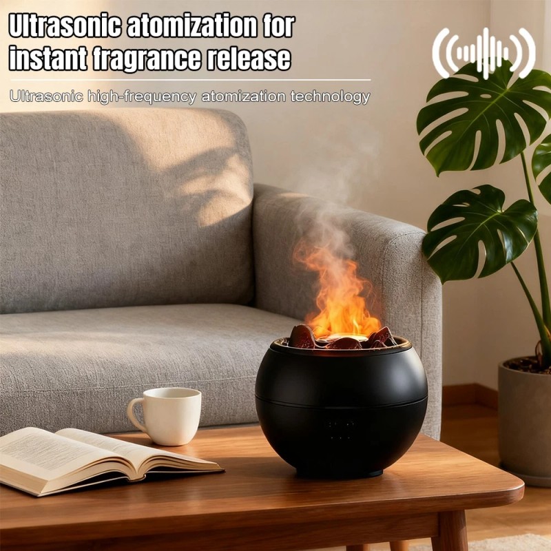 Volcano Fire Flame Essential Oil Diffuser Air Humidifier Aromatherapy 360ml