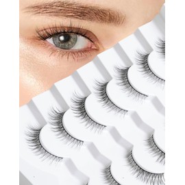 Lashes Wispy False Eyelashes Colour Gradient False Eyelashes Natural Look Small Eyelashes False Eyelashes Artificial Mink Eyelashes 7 Pairs D11