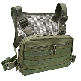 Clakllie Versatile Chest Bag for Men Patrol Chest Backpack Lightweight Utility Chest Rig Bag with Extra Storage,Green