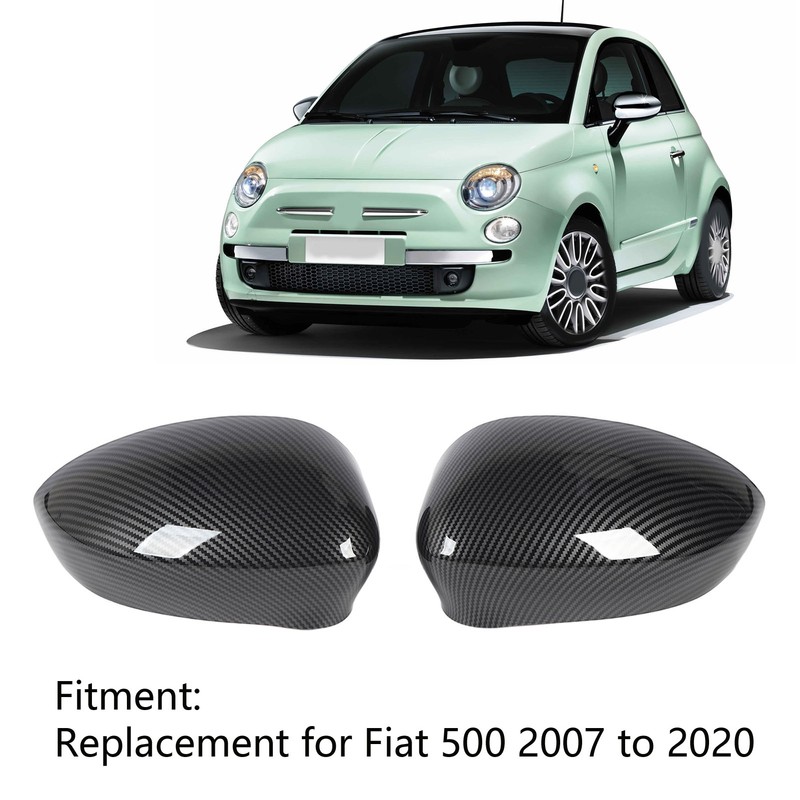 2 Pcs Door Side Rearview Mirror Cover Cap Left Right