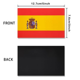 JBCD Spain Spanish Flag Magnet Decal - for Car SUV Truck, 3 Pack, 3x5 Inches