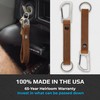 Trayvax Keyton Leather Keychain, Quick Release Carabiner Clip Key Chain