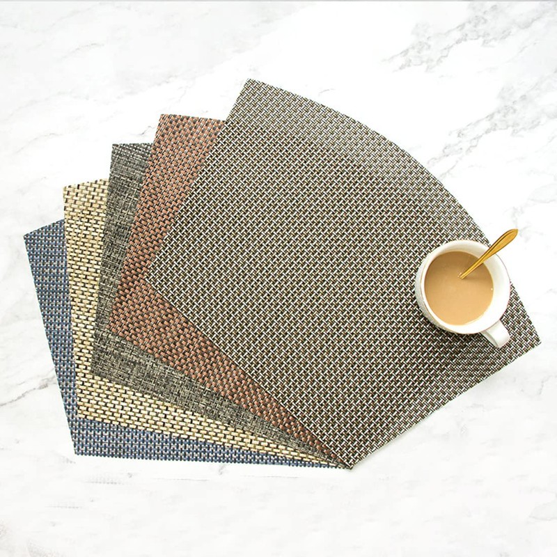 Round Table Placemats Set of 4 Wedge Placemats Heat Resistant
