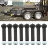 Trailer Axle Shackle Bolt,24PCS Spring Shackle Bolt with Locknut Steel