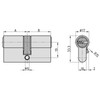 BASI BM Euro Profile Cylinder Lock - EF 30/30 with