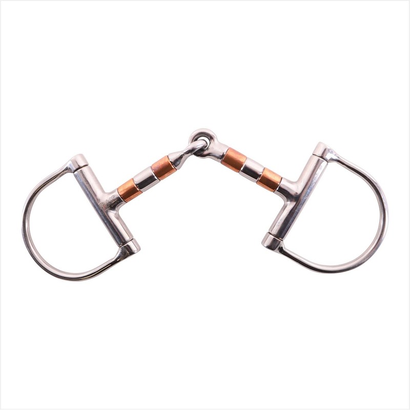 AK D-Bit with Cooper Roller Mouth with Single Joint Horse
