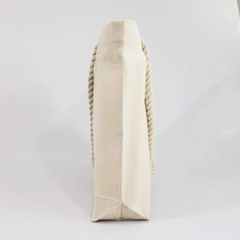 6 Pack Rope Handle Tote Bags Large Tote Bag with Rope Handles Sturdy Canvas Reusable Grocery Shopping Bags Tote Bag Beach Bag (Large (20"W x 15"H x 5"D))