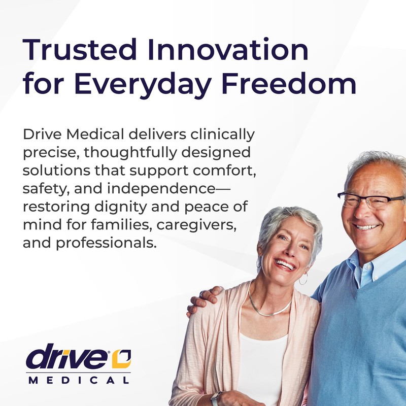 Drive Medical Overbed Table with Wheels - Secure Height Adjustment