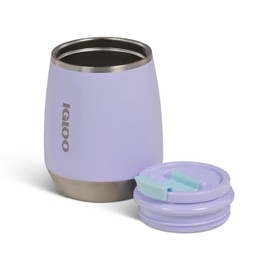 Igloo, 10 oz Wine Tumbler with Lid, Reusable Travel Mug, Insulated Stainless Steel Wine Cup for Hot & Cold Beverages, Lilac