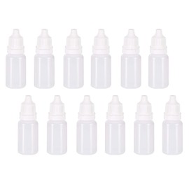 10ml/0.34oz Eye Dropper Bottles, 12 PCS Plastic Dropper Bottles, Squeezable Dropper Bottles, Translucent Bottles, Eye Liquid Empty Dropper Bottles with Cap and Removable Plug For Home, Work, Travel