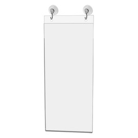 Marketing Holders Window Mount Sign Holder for 4" x 9" Advertisements and Hours of Operation in Retail Stores and Offices Double Sided View Clear Acrylic with Suction Cup Hooks