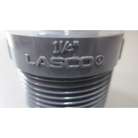 LASCO 1-1/4" x 1" LASCO PVC Barbed Insert Reducing Male Adapter