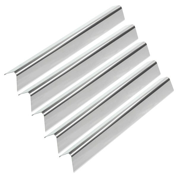 Hongso 7539 7540 24.5 Inch Stainless Steel Flavorizer Bars Replacement for Weber Genesis 300 Series E-310, E-320, S-310, S-320 (with Side-Controls Panel) Heat Deflectors 5-Pack 20 Gauge