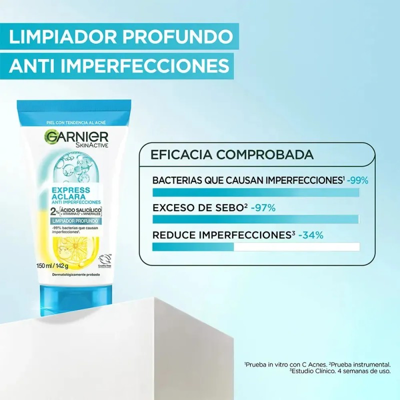 Limpiador Profundo Antiimperfecciones Express Aclara 150ml Garnier