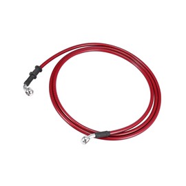 Motoforti Universal 200cm 78.74" Motorcycle Brake Clutch Oil Hose Line Pipe Hydraulic Reinforced Stainless Steel Braided Red Long-lasting