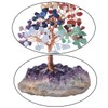 mookaitedecor 7 Chakra Crystal Tree with Amethyst Cluster Crystals Base