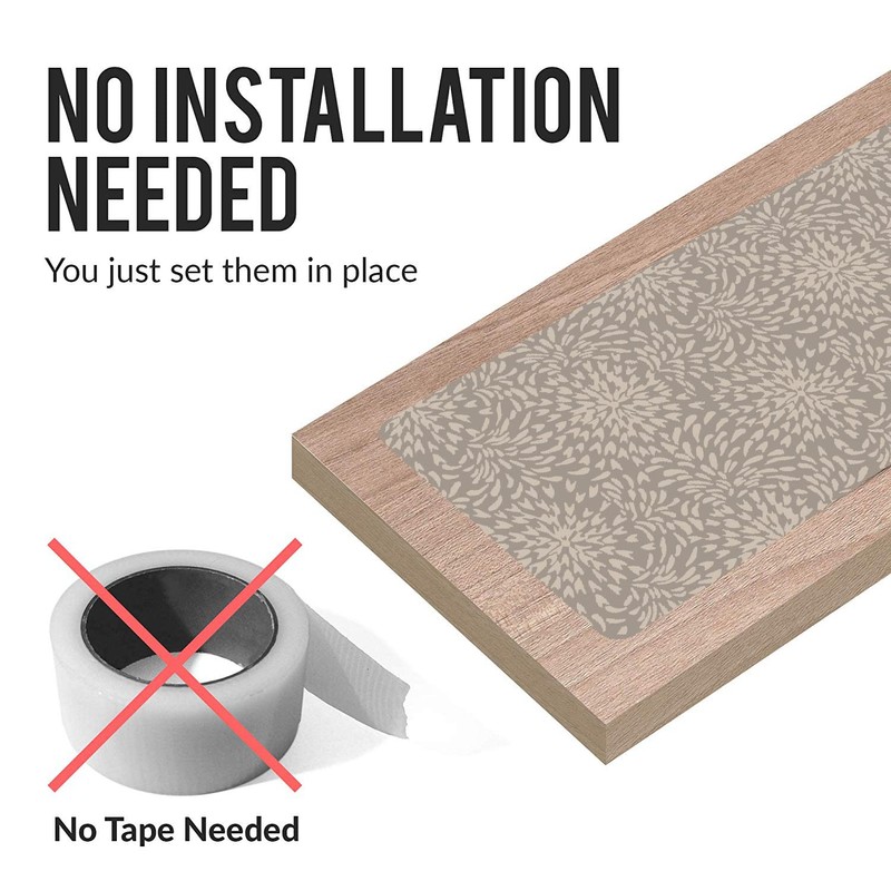 Set of 7 Stair Treads Ultra-Thin with Non Slip Rubber