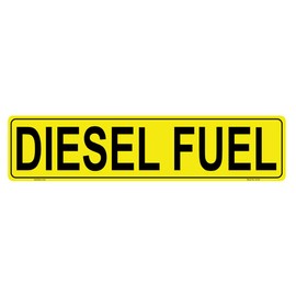 Haobase 4 Pcs Diesel Fuel Sign Sticker - 21.5 cm x 5 cm - Self Adhesive Vinyl