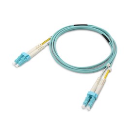 Cable Matters 10Gb 40Gb OFNP Plenum Rated Multimode Duplex 50/125 OM4 Fiber Cable (Fiber Optic Cable, LC to LC Fiber Patch Cable) 1m