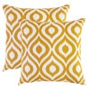 TreeWool (2 Pack Ogee Ikat Accent Cotton Canvas Cushion Covers