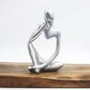 YUESUO Thinker Statue Abstract Sculptures Resin Decoration, Abstract Figure Crafts,