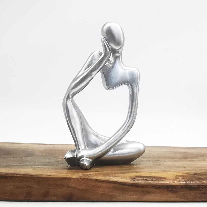 YUESUO Thinker Statue Abstract Sculptures Resin Decoration, Abstract Figure Crafts,
