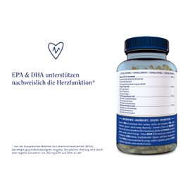 MINAMI Omega 3 Fischöl Nahrungsergänzung - MorEPA Original Omega 3 Kapseln Hochdosiert mit Hoher Konzentration an EPA, DHA - Für Gesunde und Herzfunktion - 90 Weichkapseln