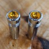 Kenworth Toggle switch extension 1-7/8" amber jewel chrome aluminium all