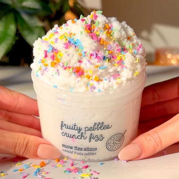 Fruity Pebbles Crunch Fizz • White Snow Fizz Slime •