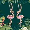Flamingo Earrings for Women Hot Pink Flamingo Dangle Earrings Sterling
