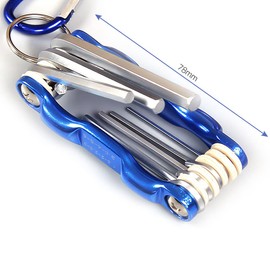 Samcos 8-Piece Hex Wrench Set, L-Shaped, 8-in-1, Folding Hex Wrench, 1.5/2/2.5/3/3.5/4/5/6, Multi-Function, Foldable, Multi-Tool, Precision Hex Key Set