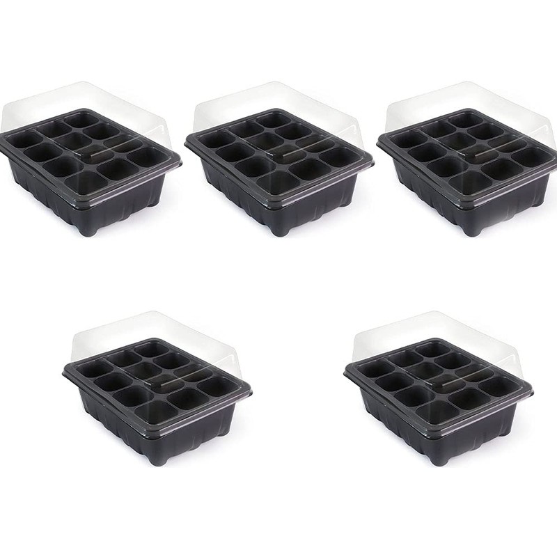 ANCLLO 5 Pack Seedling Starter Trays 60 Cells Mini Plant