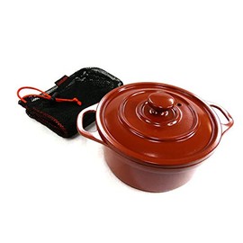 Gaobabu Osotode Ahijo Two-Handed Pot, 4.7 inches (12 cm) (Mesh Bag Included) Brown