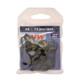 American Fishing Wire Duo Lock Snaps, Black Color, Size 6, 150 Pound Test, 12-Pieces