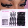 Wispy Lash Clusters with Spikes Volume Eyelash Clusters with 2
