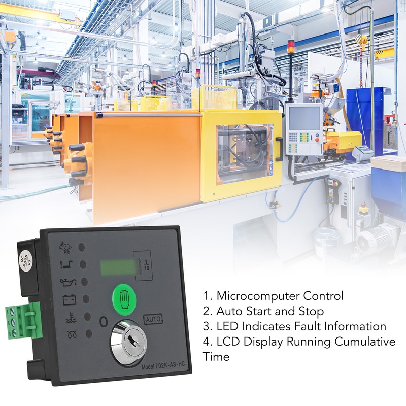 Generator Control Module Auto Start LED Indicator LCD Screen Genset