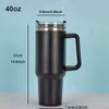 Generic Black Tumbler with lid and Straw, 000000