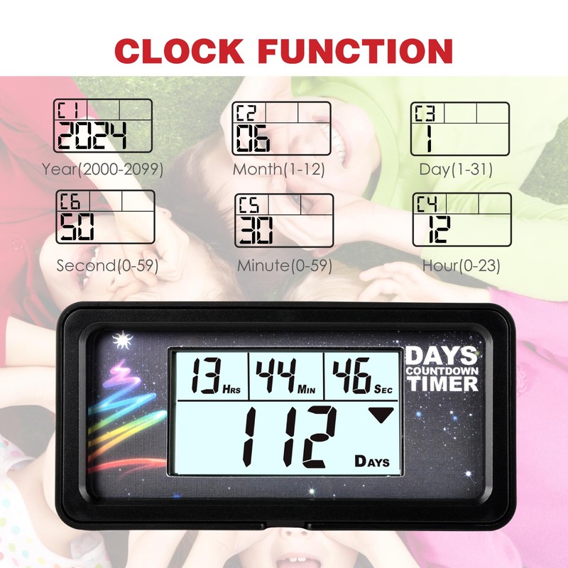 RileyFine RQ-HM200 Digital Civilian Timer, Countdown Timer, Reset Function,.Clock Function,Used