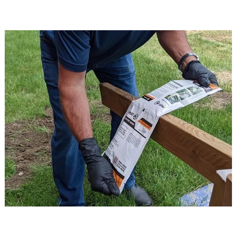 Fast 2K Deck Post Mix, Expanding Foam Concrete Alternative for