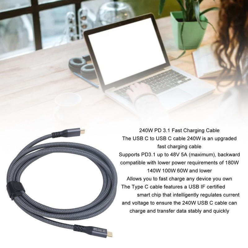 USB C to USB C Cable Support 20Gbps Data Transfer